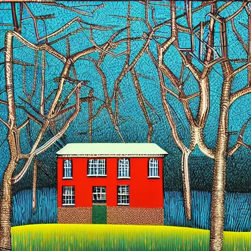 Image similar to The Haunted House on the Hill by Howard Arkley.