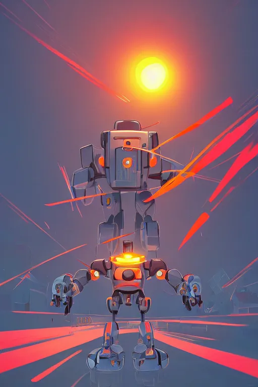 Image similar to metabots medabots medarotto medarot robot minimalist comics, behance hd by jesper ejsing, by rhads, makoto shinkai and lois van baarle, ilya kuvshinov, rossdraws global illumination ray tracing hdr radiating a glowing aura