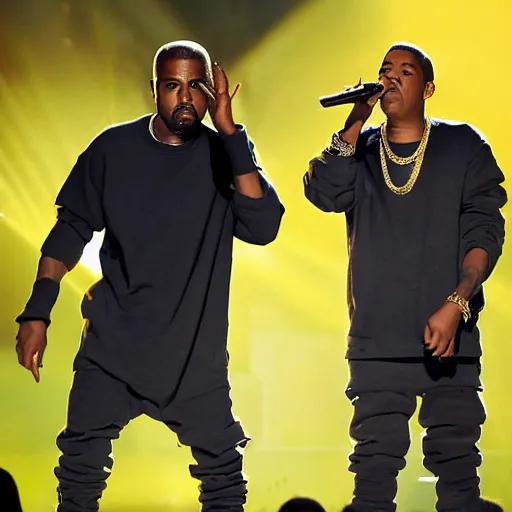 Image similar to kanye west & jay z performing the watch the throne tour at the nickelodeon's kid's choice awards