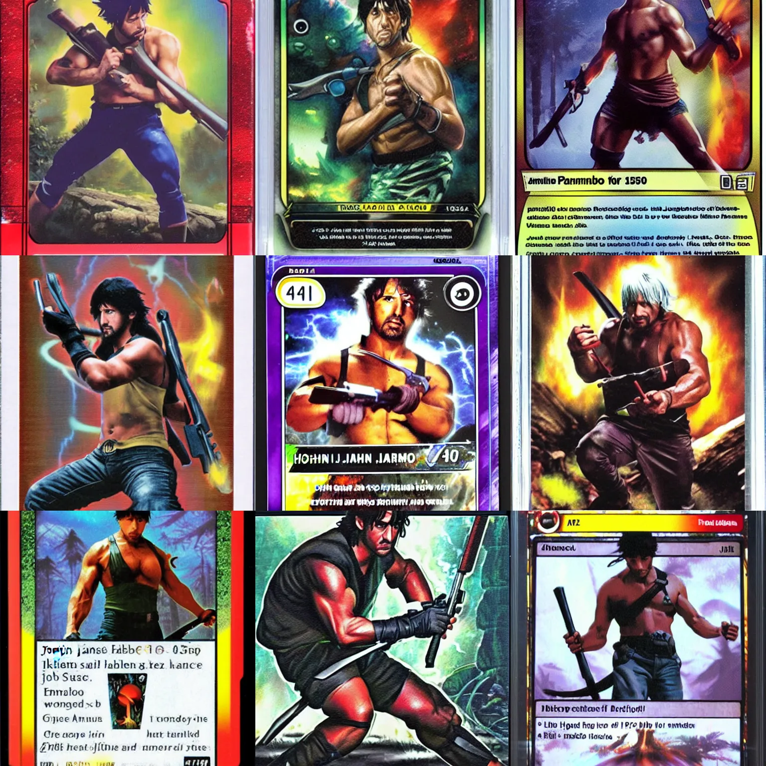 Prompt: FULL ART John Rambo EX ULTRA RARE 153/162 BREAKThrough Pokemon TCG Holo Foil - LP