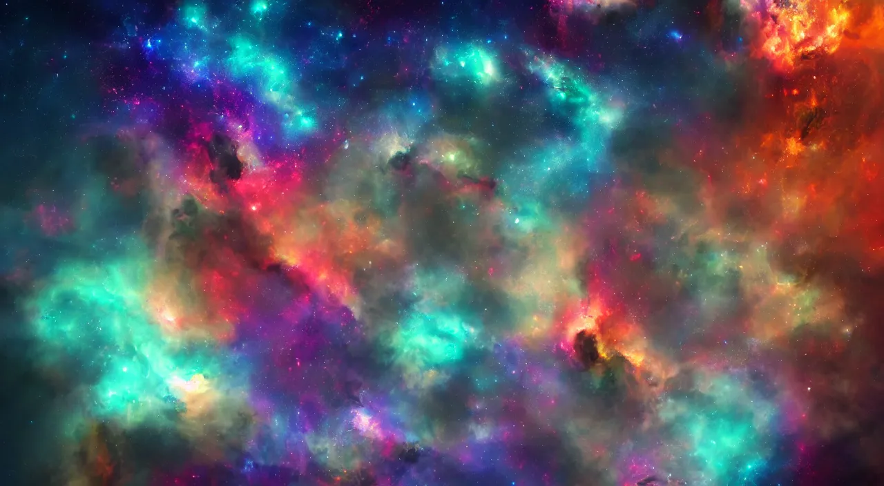 3D render of the cosmos, stars, nebulas, and waves of | Stable ...