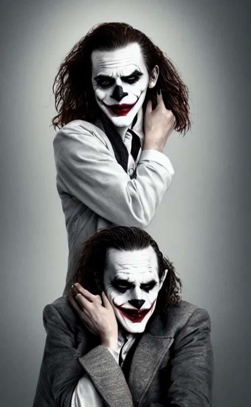 Prompt: Emma Watson as the Joker