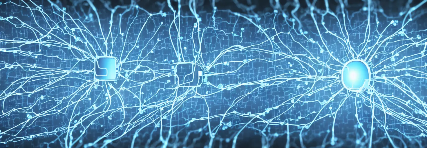 Image similar to artificial intelligence draws neuronet