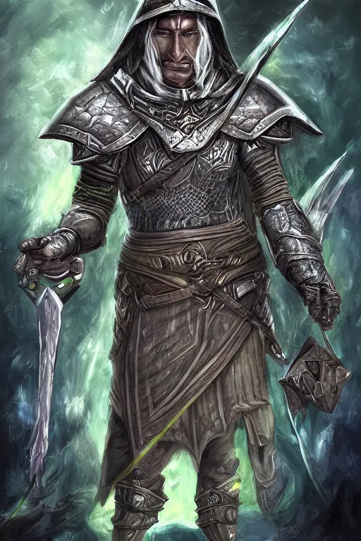 Prompt: battle mage | the elder scrolls style | digital painting | highly detailed