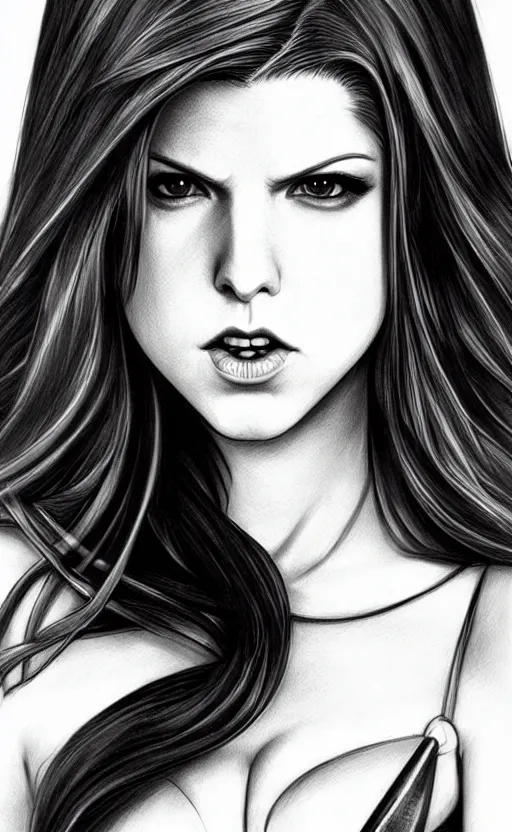 Image similar to ultra realistic, beautiful Anna Kendrick Zatanna DC Comics waist up floating, on stage, symmetrical face symmetrical eyes, modern anime, fantasy, eerie, intricate details, atmospheric, elegant, super highly detailed, professional digital painting, artstation, concept art, 8k, art by artgerm and eiichiro oda and koyoharu gotouge