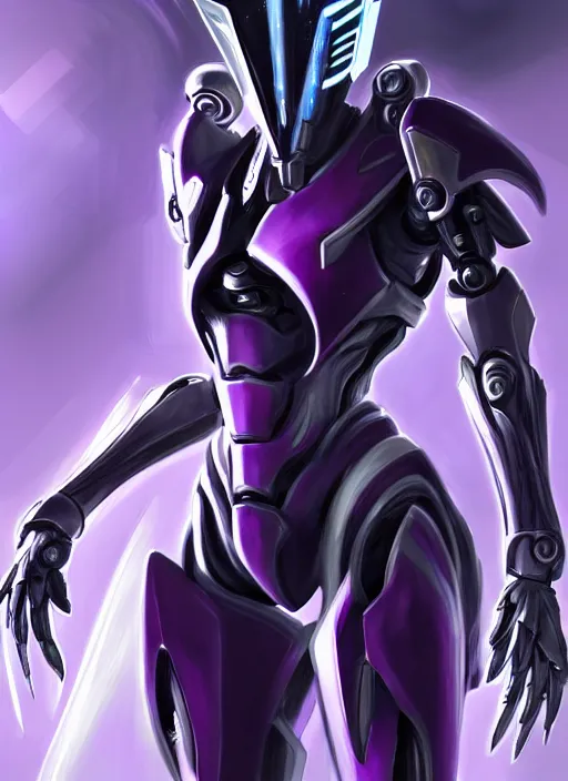 Image similar to cinematic front shot, cosmic sized proportional stunning beautiful hot female warframe, detailed sleek robot mecha female dragon head, metal ears, sleek purple eyes, sleek silver armor, smooth, nebula sized, holding a planet, epic proportions, epic size, epic scale, furry art, dragon art, giantess art, warframe fanart, furaffinity, deviantart