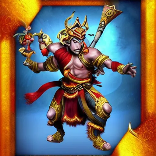 Prompt: Monkey king, hero from Dota 2