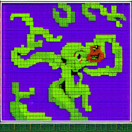 Image similar to !dream horrific Lovecraftian space horror monster pixel art, 8-bit