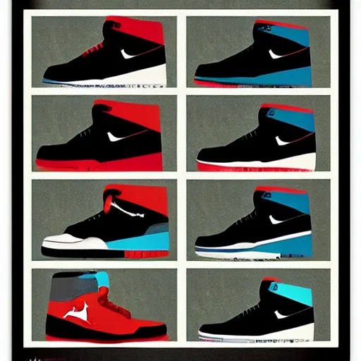 Prompt: “Mid Century Modern Poster of an Air Jordan 1”