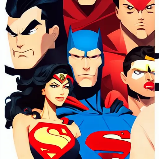 Prompt: face icon stylized minimalist justice league, loftis, cory behance hd by jesper ejsing, by rhads, makoto shinkai and lois van baarle, ilya kuvshinov, rossdraws global illumination