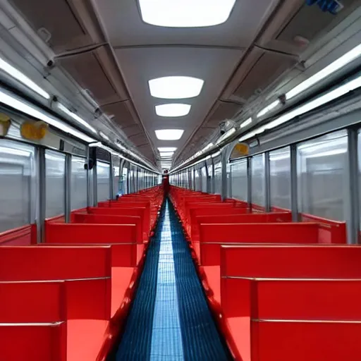Image similar to photo of the inside of an empty Japanese train