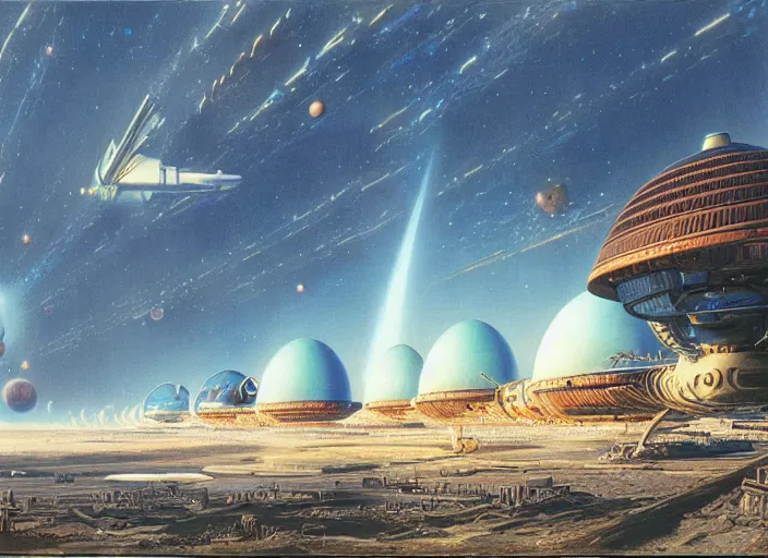 Prompt: spaceport by bruce pennington