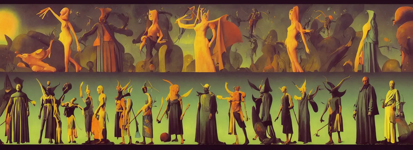 Image similar to full - body surreal colorful divine rpg character concept art anatomy, action pose, very coherent and colorful high contrast masterpiece by norman rockwell franz sedlacek hieronymus bosch dean ellis simon stalenhag rene magritte gediminas pranckevicius, dark shadows, sunny day, hard lighting, reference sheet white! background