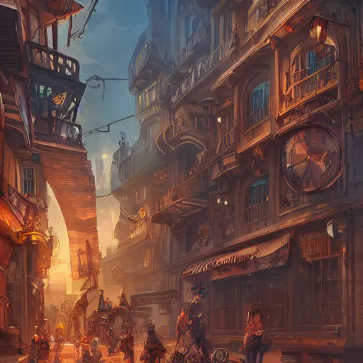 Prompt: celshaded, colour, steampunk city, hyperdetailed, high sharpness, artstation