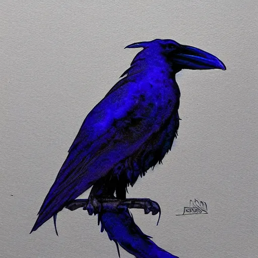 Image similar to raven, jioness, forest, blue flame, moon, art by Bryan Alfaro, award winning concept, highly detailed,