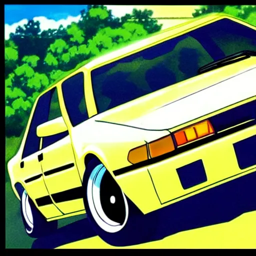 Image similar to lada initial d, anime art