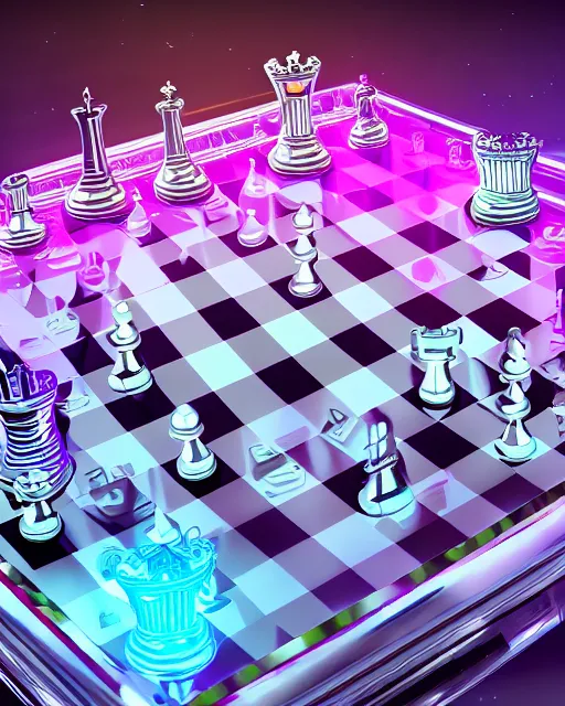 Enjoy In Chess Board, 3D illustration Background for advertising and  wallpaper in challenging game