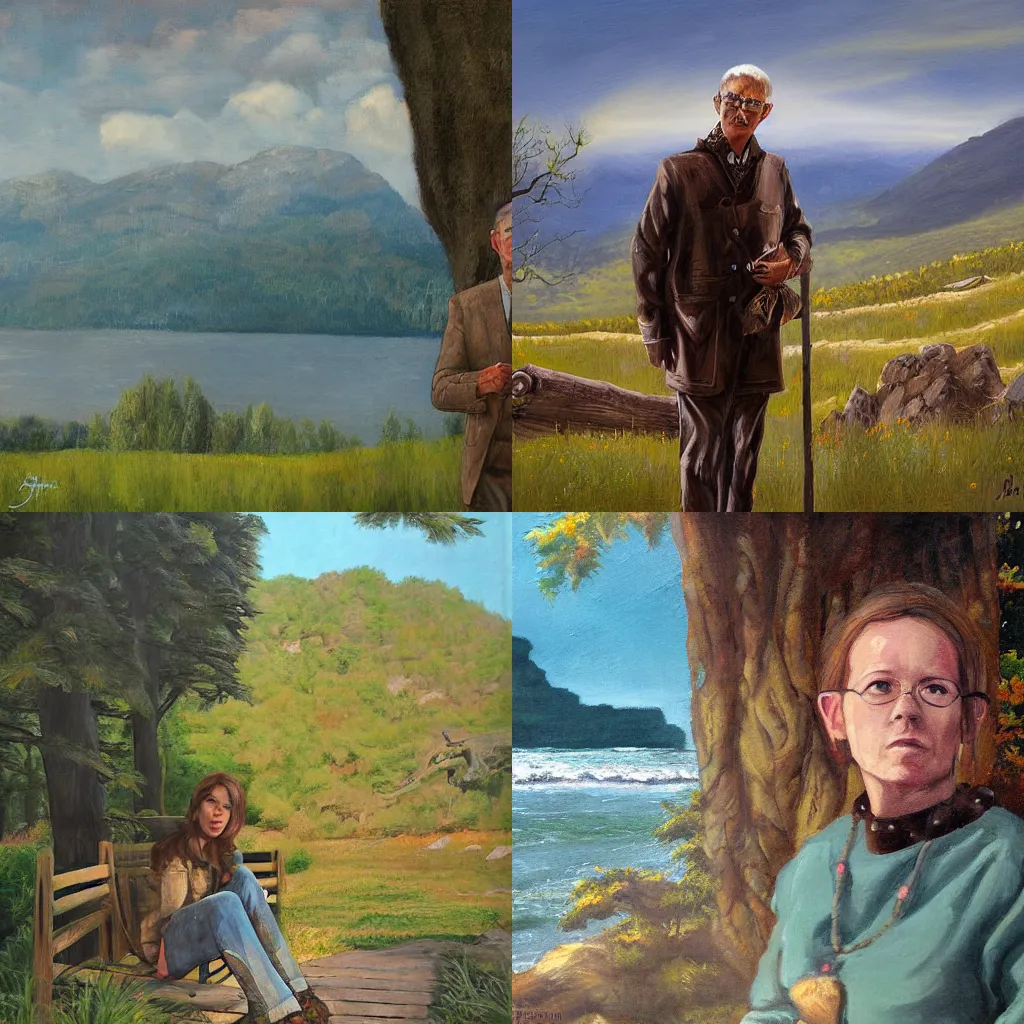 Prompt: a portrait of a character in a scenic environment by Jeff Bark