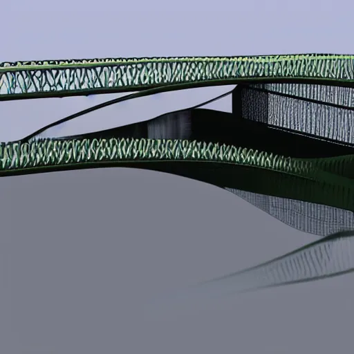 Prompt: 3d printed bridge, parametric design