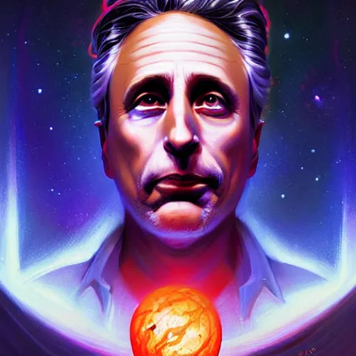 Prompt: an cosmic horror lithograph of jon stewart, by stanley artgerm lau, wlop, rossdraws, james jean, andrei riabovitchev, marc simonetti, and sakimichan, tranding on artstation