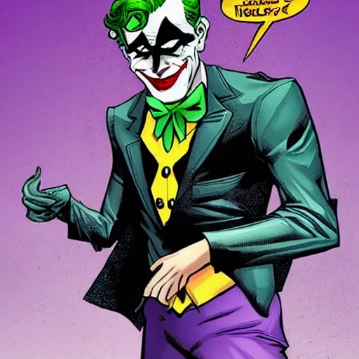 Image similar to the joker dressed as batman