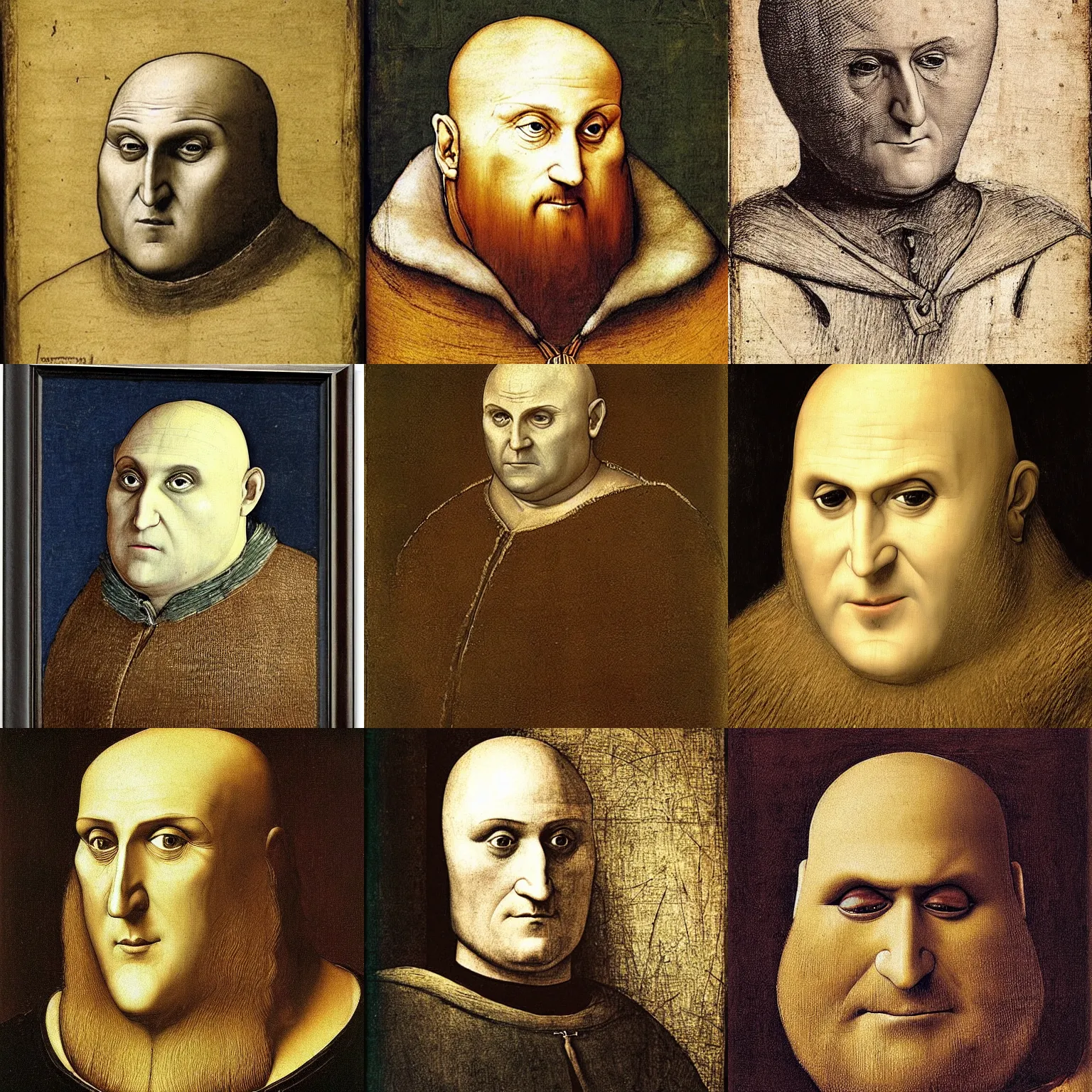 Prompt: portrait of Gru by Leonardo da Vinci