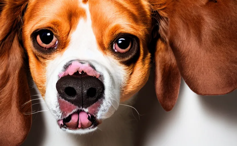 Prompt: studio photography of a funny dog, detailed face, 8 k