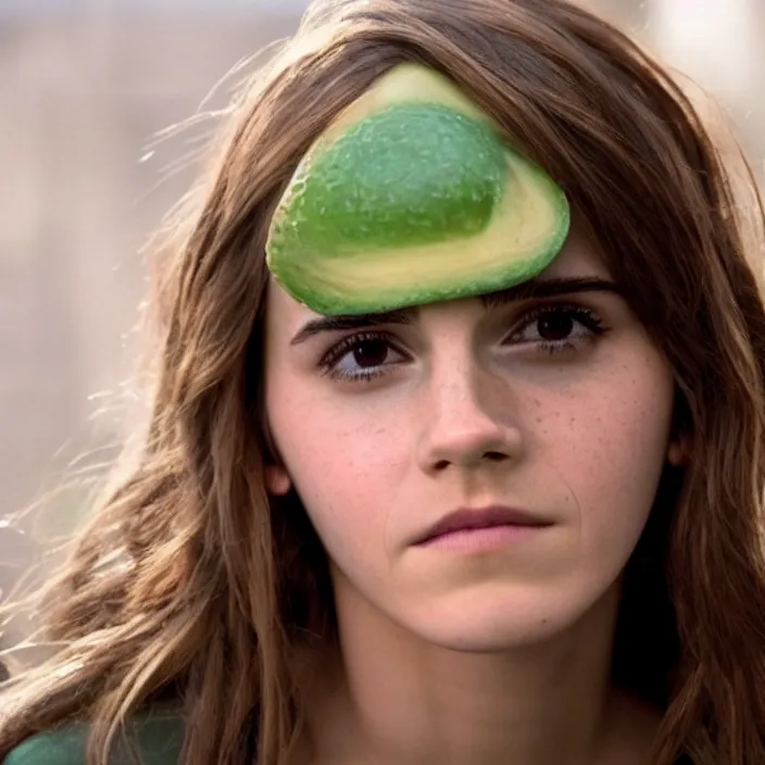 Image similar to emma watson starring as an avocado in the upcoming dramatic avocado movie, 8 k, movie still