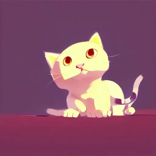 Image similar to goro fujita ilustration a cute playful kitten by goro fujita, painting by goro fujita, sharp focus, highly detailed, artstation