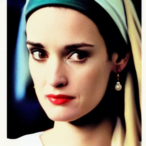 Image similar to winona ryder, girl with pearl earring