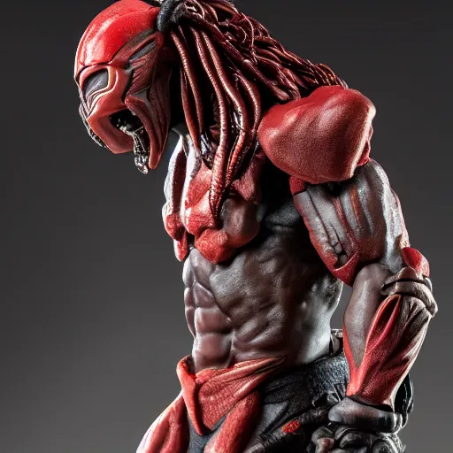 Image similar to The Predator toy statue, sensual, cinematic, studio light, 8K,