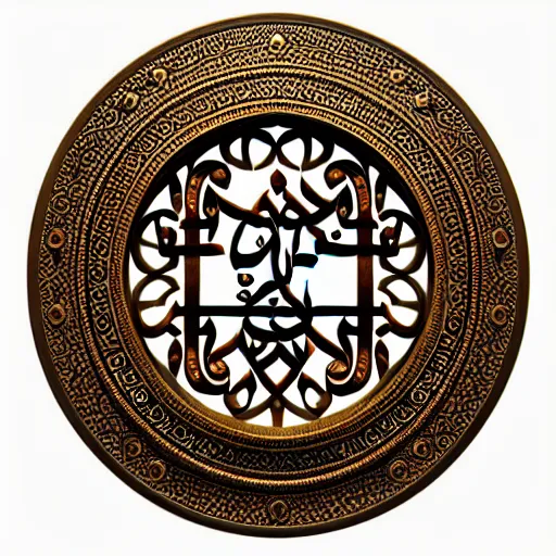 Image similar to gorgeous ornated bronze realistic detailed holy makkah wall decoration with filigree, islamic calligraphy