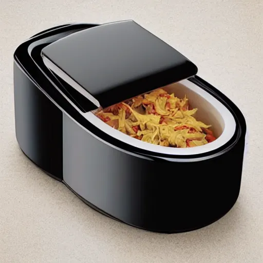 Image similar to a product image, for a toilet that also works as a crockpot. the toicrock.