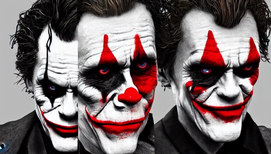 Image similar to Willem Dafoe is Joker, hyperdetailed, artstation, cgsociety, 8k