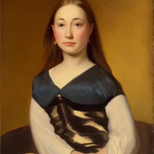 Prompt: a portrait of remy lacroix in an 1 8 5 5 painting by elisabeth jerichau - baumann. painting, oil on canvas