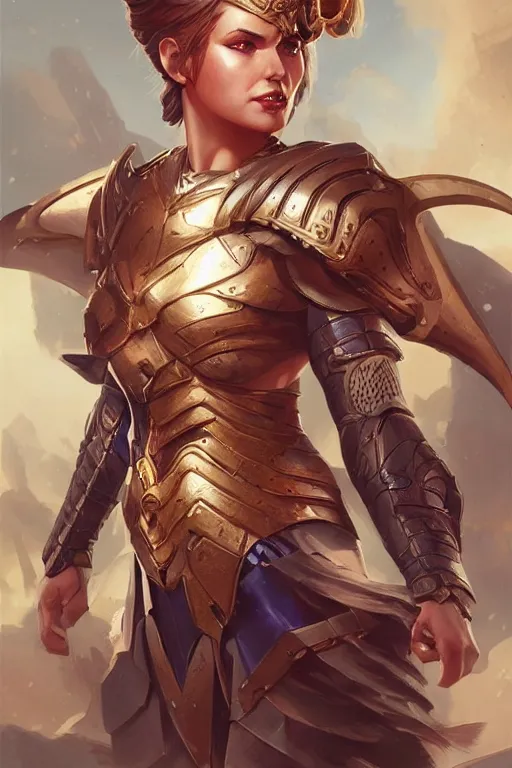 Image similar to amazon valkyrie athena, d & d, fantasy, portrait, highly detailed, headshot, digital painting, trending on artstation, concept art, sharp focus, illustration, art by artgerm and greg rutkowski and magali villeneuve