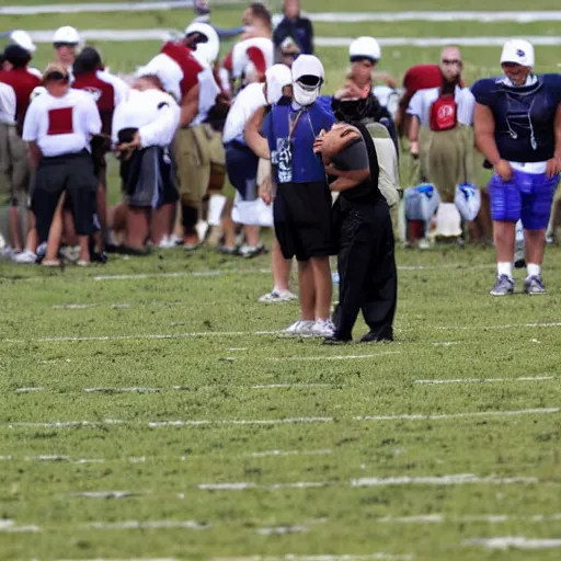 Prompt: a promising college football quarterback injures himself while fishing on the bayou