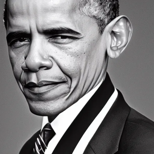 Prompt: obama, by anton corbijn