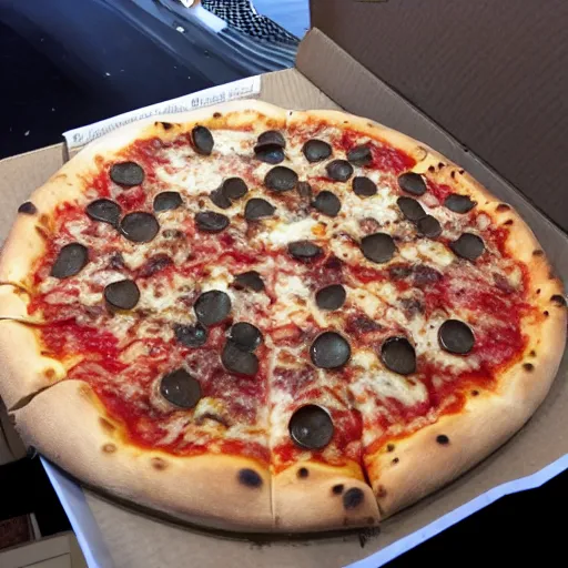Image similar to hybrid of pizza and rat