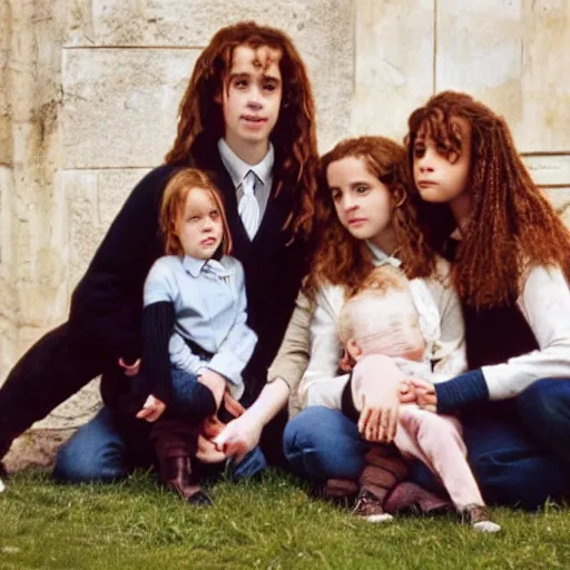 Image similar to hermione granger with her children, professional photo