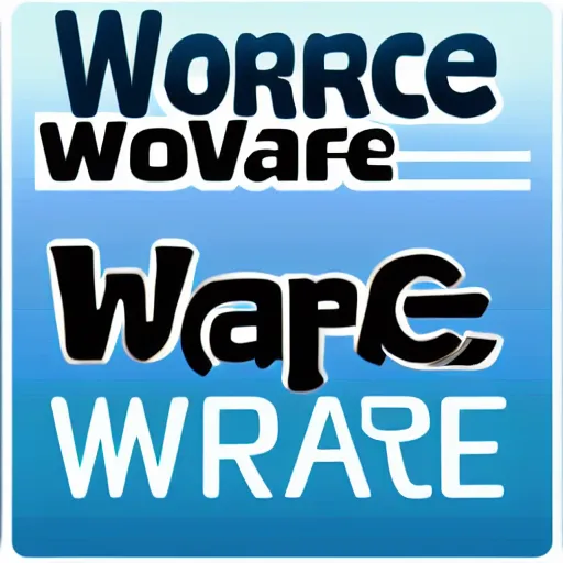 Prompt: new wave workspace logo