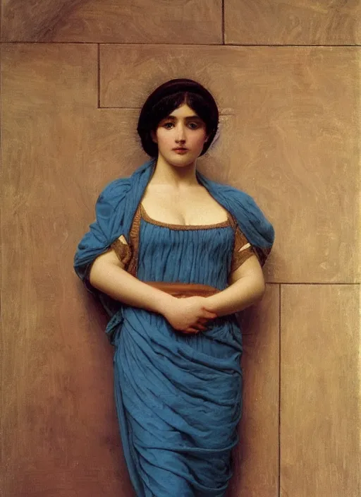 Image similar to john william godward meet beksinki painting