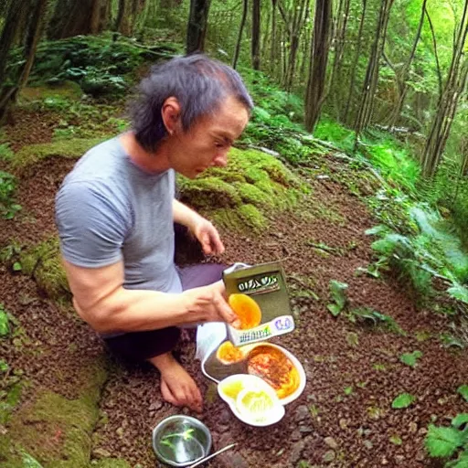 Image similar to Gollum eating ramen trail cam footage