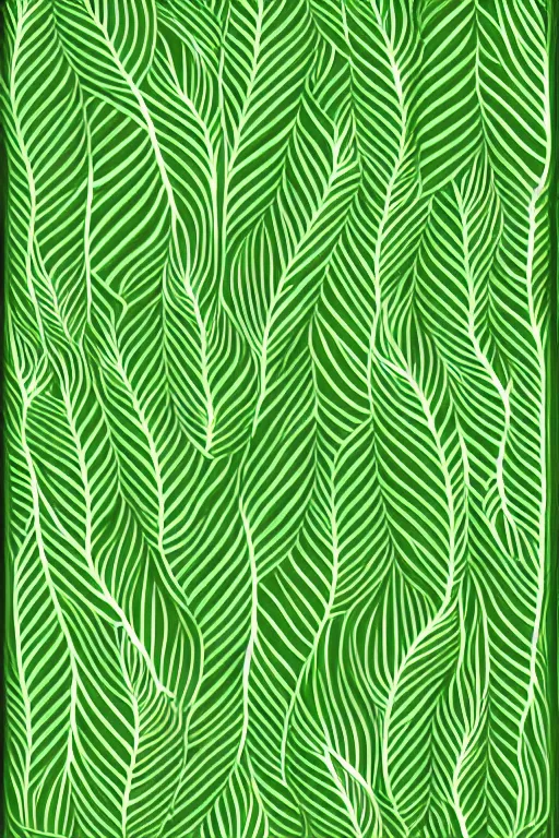 Image similar to minimalist boho style art of a green leave, illustration, vector art