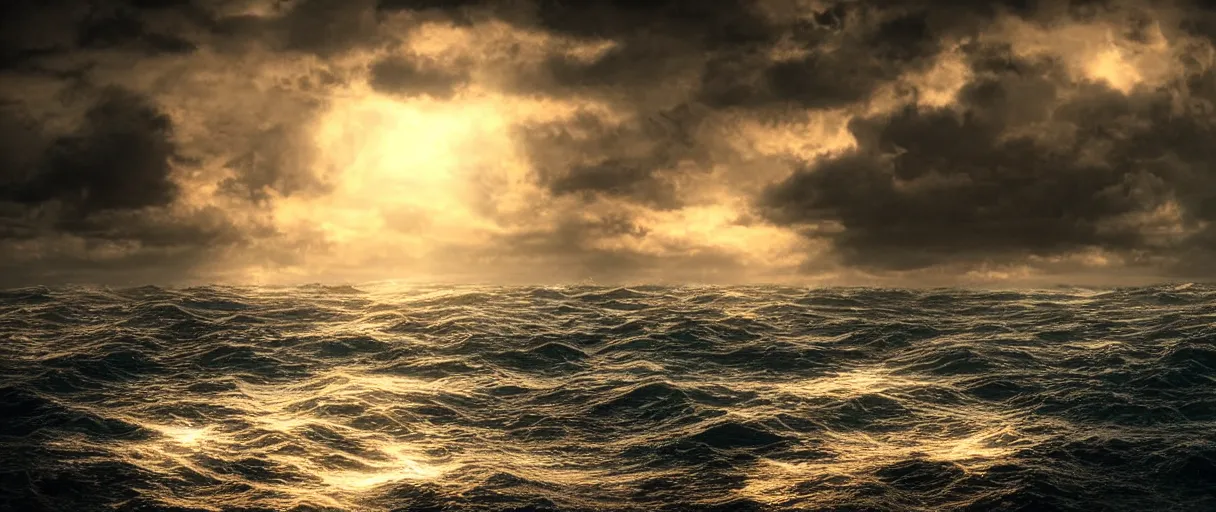 Image similar to ocean monster dramatic lighting cinematic establishing shot extremely high detail foto realistic cinematic lighting post processed