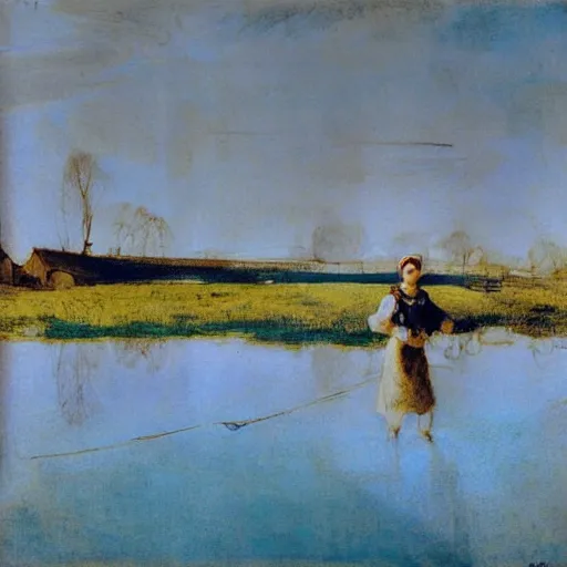 Image similar to study portrait of a peasant girl by anders zorn, hans holbein the younger, jan van eyck