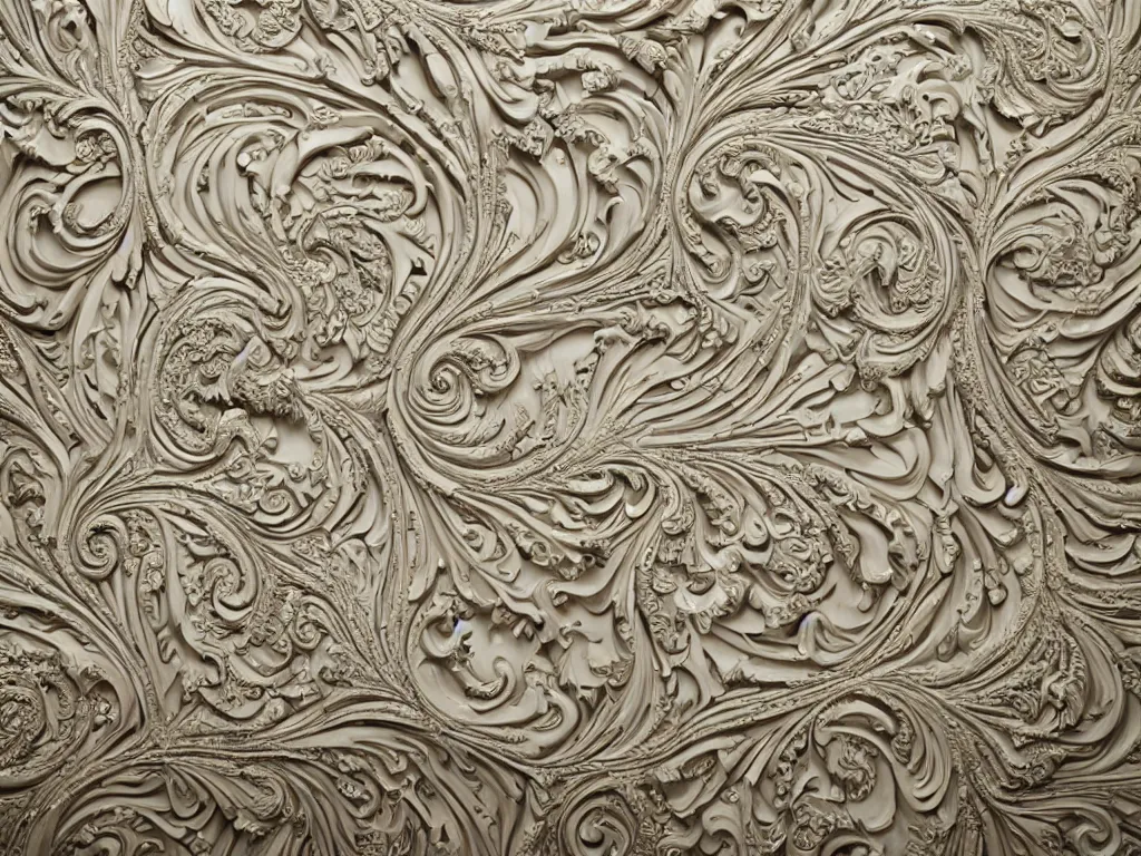 Image similar to ivory wall carving,intricate fractal abstraction, artstation, John Kenn Mortensen, Mat Collishaw, high resolution