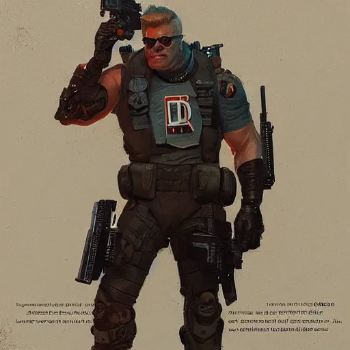 Image similar to duke nukem salute psa video, artstation, greg rutkowski