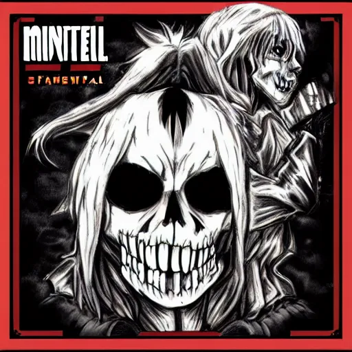 Image similar to undertale heavy metal album cover, album cover