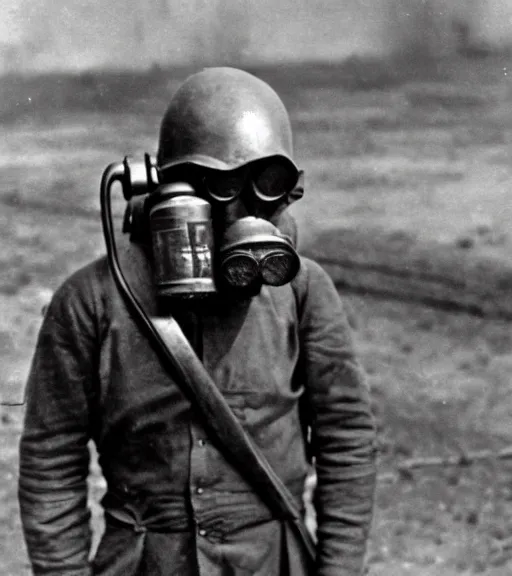 A minion suffering from shell shock during world war